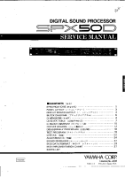 Yamaha SPX-50-D - Service Manual
